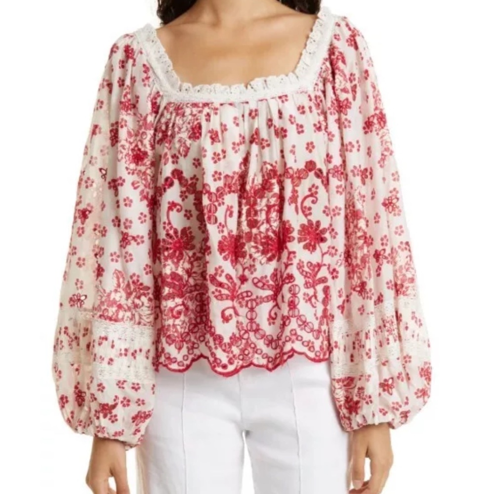 Broderie Anglaise Crop Top BYTIMO